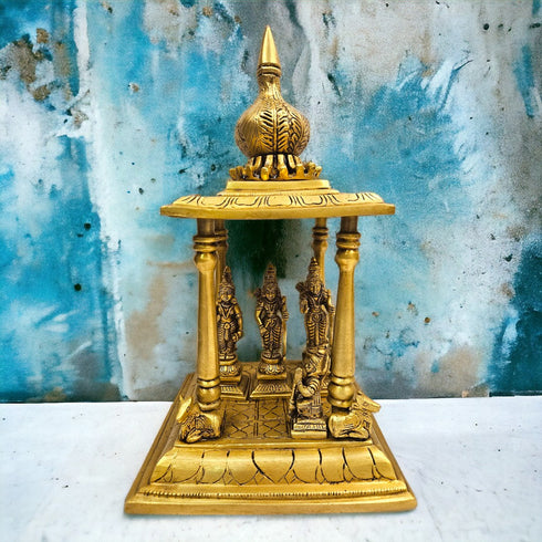 Tamas Brass Ram Darbar Idol in Temple
